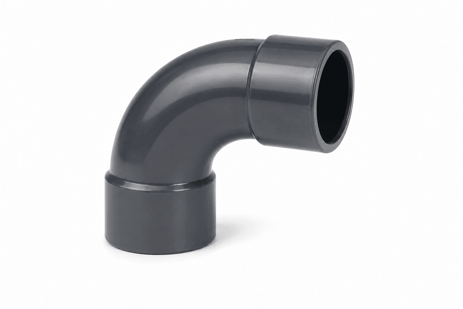 PVC LONG BEND 20 MM BLACK