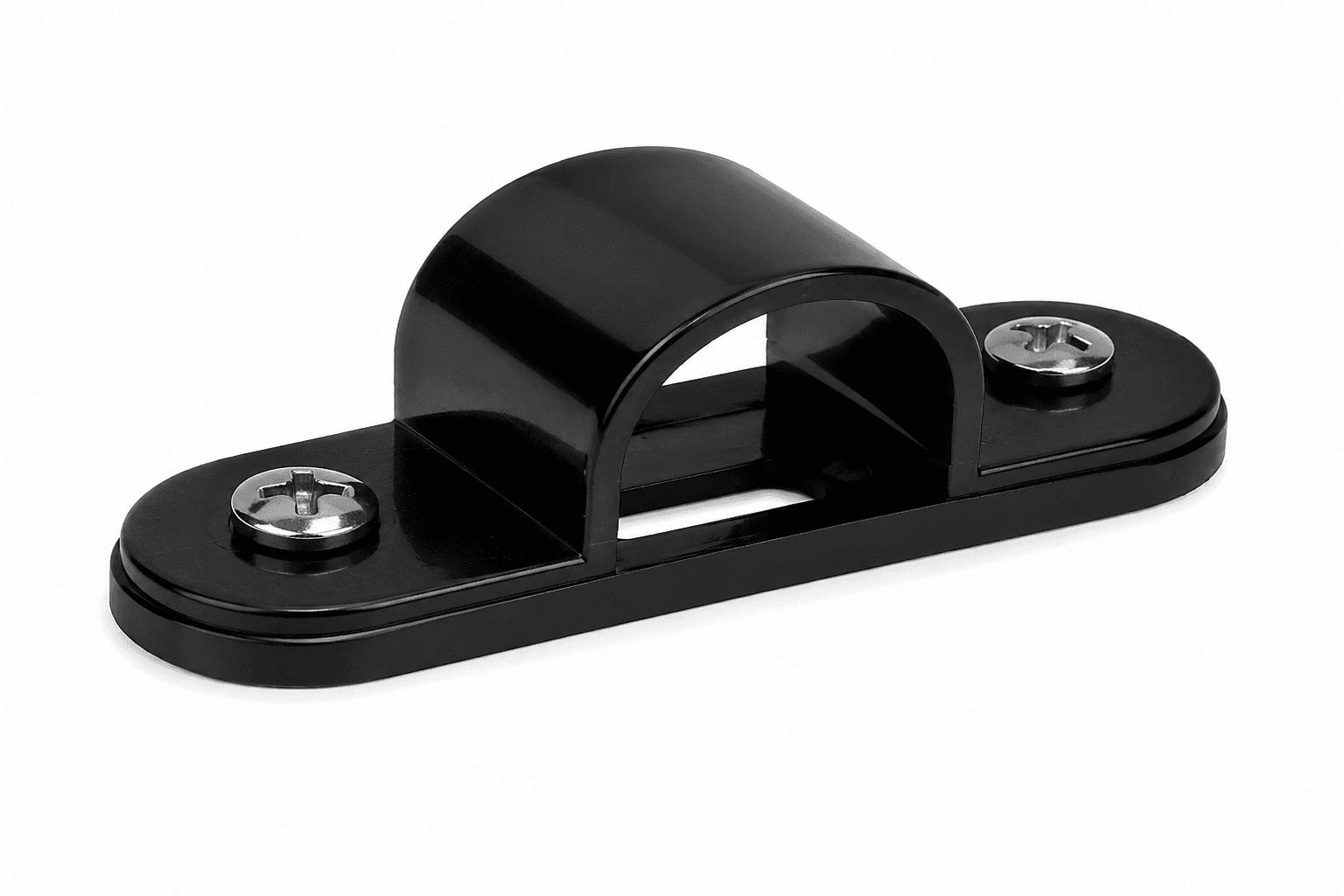 PVC SADLLE WITH BASE 25 MM BLACK